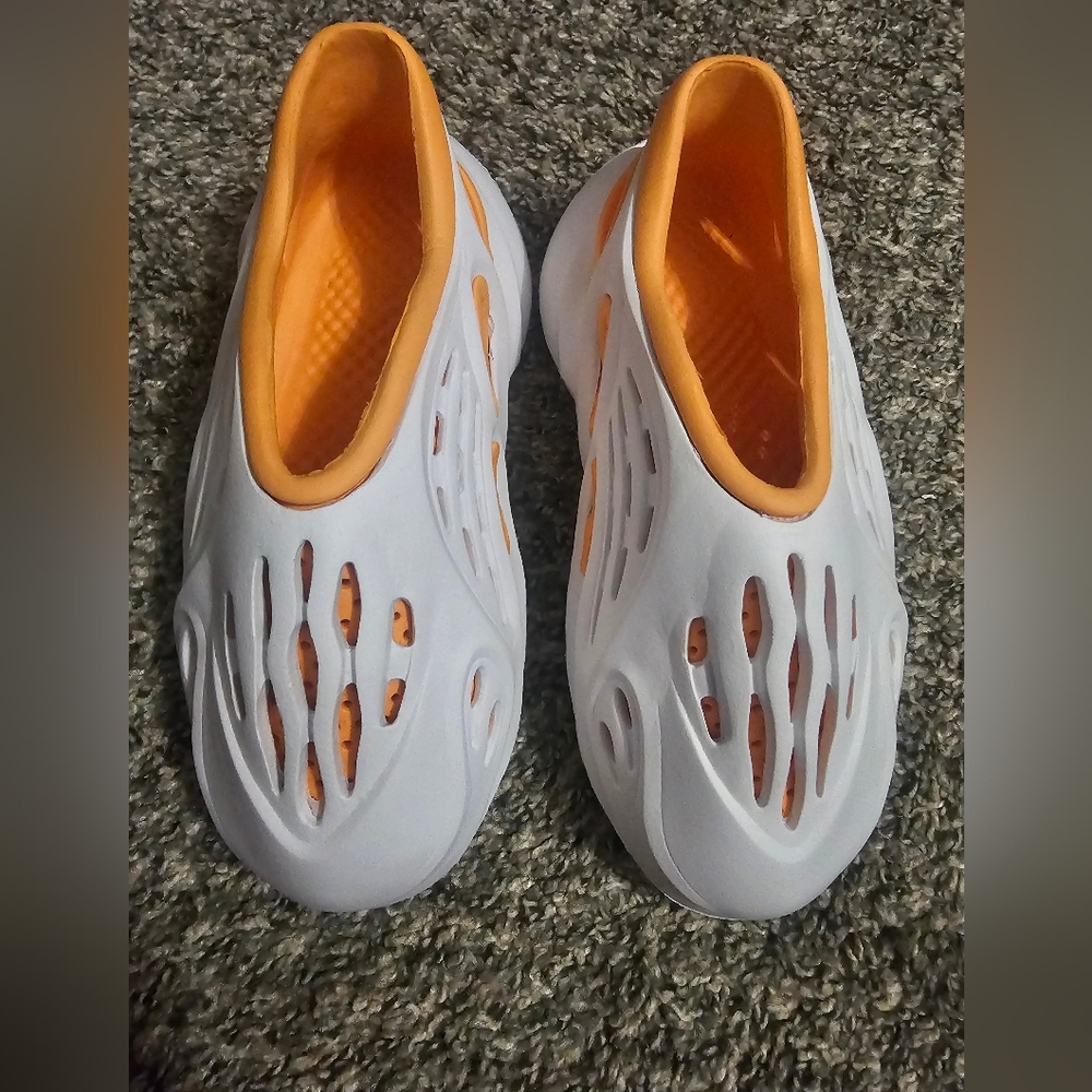 Yeezy White & Orange Foam Runners